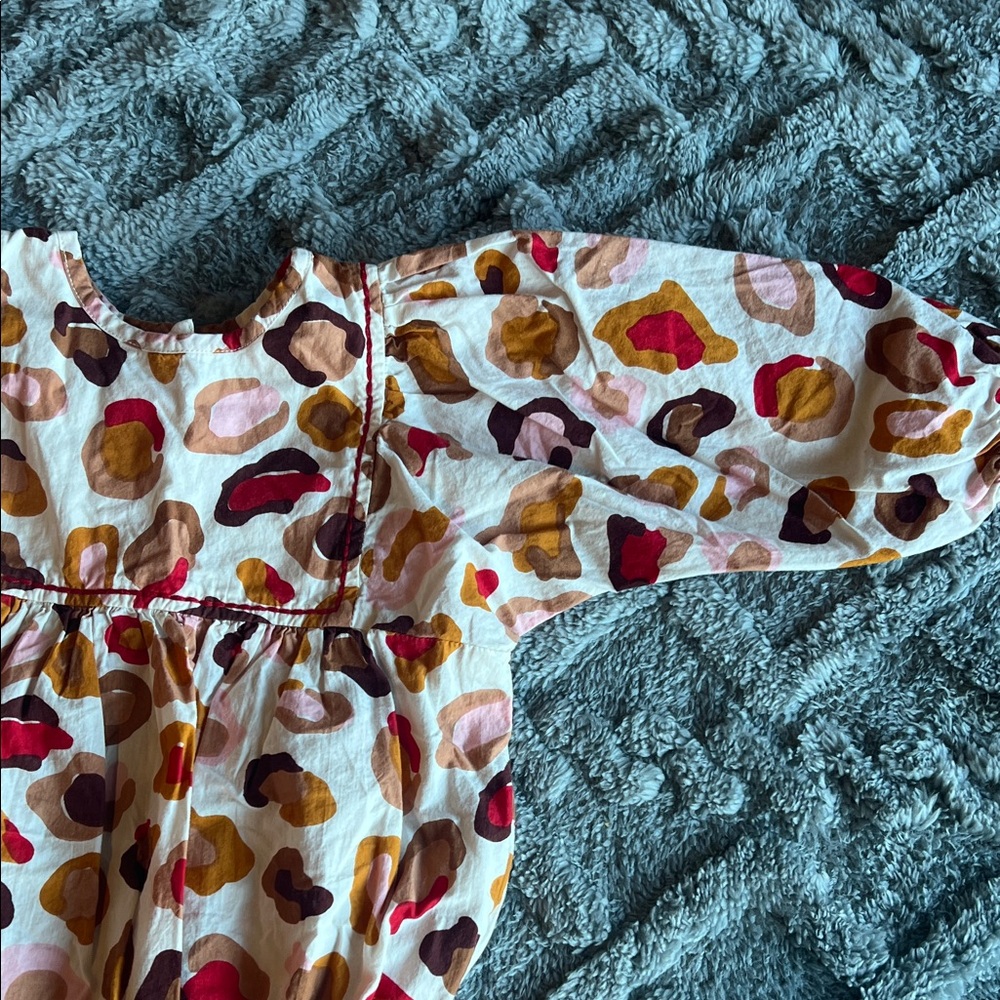 Pink chicken Colorful Baby Romper with Abstract Pattern - Picture 4 of 5